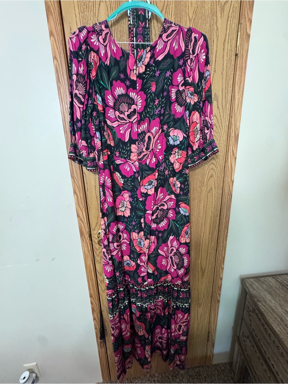 Farm Rio Floral Print Puff Sleeve Dress - Picture 7 of 16